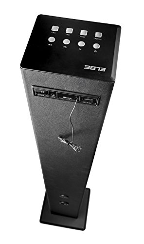 ELBE TW403BT - Torre de Sonido (Sistema), multifunción con Bluetooth, Pantalla LED Frontal, 40 W, USB/MicroSD / MP3, Radio FM, Apagado automático, Color Negro