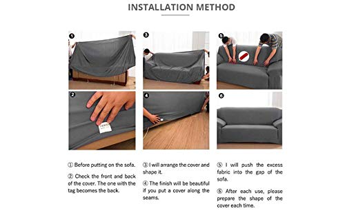 ele ELEOPTION Fundas de Sofá, Fundas de Sofá Elásticas Protectores de Funda de Sofá de Poliéster Funda para Silla de Forma Suave y Antideslizante, Gris, 4 Plaza (Longitud de Sofá 220-300cm) ele ELEOPTION Fundas de Sofá, Fundas de Sofá Elásticas Protectores de Funda de Sofá de Poliéster Funda para Silla de Forma Suave y Antideslizante, Gris, 4 Plaza (Longitud de Sofá 220-300cm)