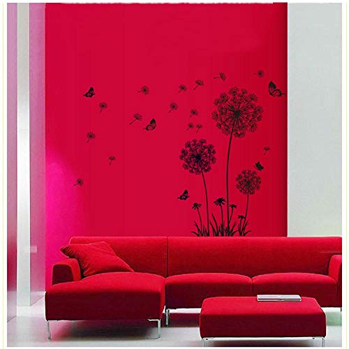 ELEBEAUTY Diente de León Pegatinas de Pared Etiqueta de la Pared Decoración del Hogar 3D Vinilo Papel Pintado Adhesivo Mural para Dormitorios Salones Hogar Baños Cocina Oficina Pegatina de Pared