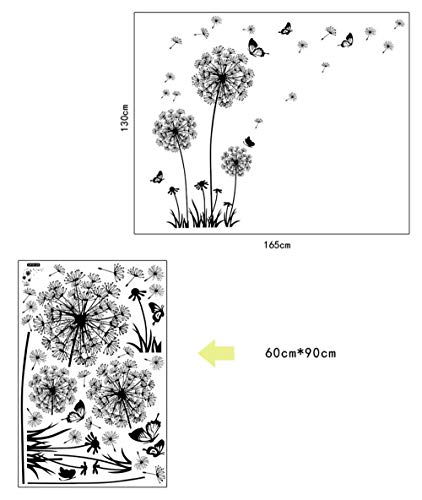 ELEBEAUTY Diente de León Pegatinas de Pared Etiqueta de la Pared Decoración del Hogar 3D Vinilo Papel Pintado Adhesivo Mural para Dormitorios Salones Hogar Baños Cocina Oficina Pegatina de Pared ELEBEAUTY Diente de León Pegatinas de Pared Etiqueta de la Pared Decoración del Hogar 3D Vinilo Papel Pintado Adhesivo Mural para Dormitorios Salones Hogar Baños Cocina Oficina Pegatina de Pared