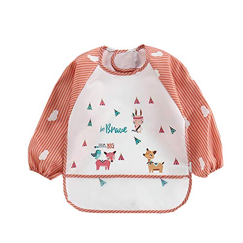 ElecMotive 3 Piezas Babero con Mangas EVA Impermeable Babero de Manga larga Niños Niñas 6-36 Meses ElecMotive 3 Piezas Babero con Mangas EVA Impermeable Babero de Manga larga Niños Niñas 6-36 Meses