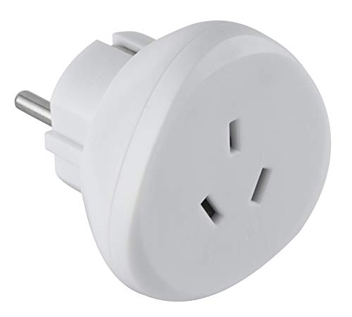 Electraline 770060 Adaptador de Viaje Australia/Cina a tus enchufes de Francia/Europa, blanco Electraline 770060 Adaptador de Viaje Australia/Cina a tus enchufes de Francia/Europa, blanco