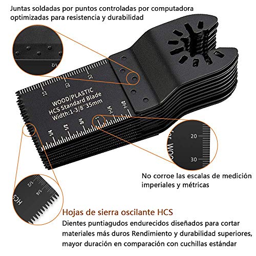 electrapick 26 Piezas Accesorios para Herramientas Oscilantes Multifunción Hojas de Sierra Bosch Dewalt Makita para Corte de metal/madera/plástico con 2 separadoras electrapick 26 Piezas Accesorios para Herramientas Oscilantes Multifunción Hojas de Sierra Bosch Dewalt Makita para Corte de metal/madera/plástico con 2 separadoras