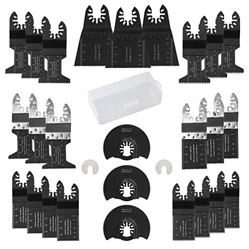 electrapick 26 Piezas Accesorios para Herramientas Oscilantes Multifunción Hojas de Sierra Bosch Dewalt Makita para Corte de metal/madera/plástico con 2 separadoras electrapick 26 Piezas Accesorios para Herramientas Oscilantes Multifunción Hojas de Sierra Bosch Dewalt Makita para Corte de metal/madera/plástico con 2 separadoras