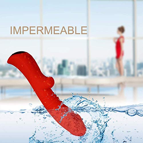 Eléctrica Massager,Masajeador Impermeable con 10 Modos Potentes, Silicona muy cómoda,Rojo Eléctrica Massager,Masajeador Impermeable con 10 Modos Potentes, Silicona muy cómoda,Rojo