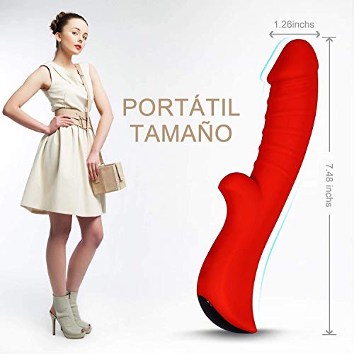 Eléctrica Massager,Masajeador Impermeable con 10 Modos Potentes, Silicona muy cómoda,Rojo Eléctrica Massager,Masajeador Impermeable con 10 Modos Potentes, Silicona muy cómoda,Rojo