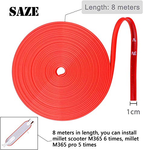 Eléctrico Scooter Tiras Decorativas,Tira Anticolisión Strip,Tira Anticolisión del Cuerpo de Vespa para Las Piezas Eléctricas de Vespa del Coche del patín de Xiaomi Mijia M365 (rojo)