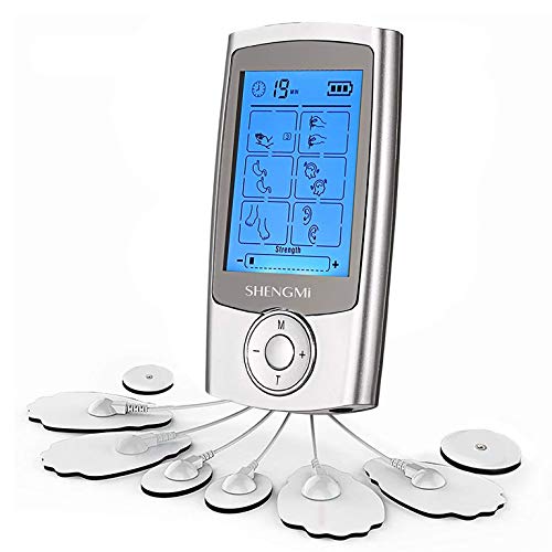 Electroestimuladores TENS/EMS Digital Masaje Portatil, 2 Canales Estimulador Muscular Recargable Masajeador Electro para Alivio del Dolor de Cervical/Piernas/Abdominal/Cuello (16 Modos 8 Pads) Electroestimuladores TENS/EMS Digital Masaje Portatil, 2 Canales Estimulador Muscular Recargable Masajeador Electro para Alivio del Dolor de Cervical/Piernas/Abdominal/Cuello (16 Modos 8 Pads)