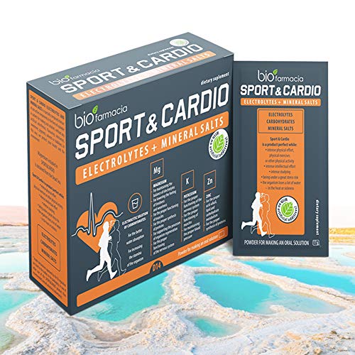 ELECTROLITOS DEPORTIVOS Y CARDIO + SPORT 100% Minerales naturales del mar muerto, Citrato de magnesio 350mg, Citrato de zinc 10mg, Citrato de potasio 350mg, Citrato de sodio 57mg