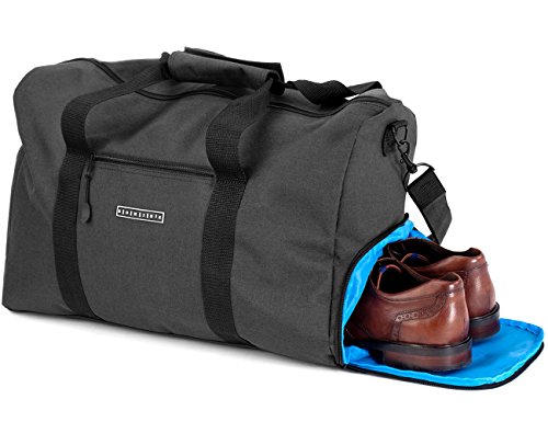 Elegante Bolsa Deporte Bolsa de Viaje con Compartimiento para Zapatos y portabotellas | Bolsa de Mano de 38 litros 55x40x32 | Bolsas de Gimnasio para Hombre y Mujer