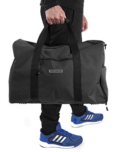 Elegante Bolsa Deporte Bolsa de Viaje con Compartimiento para Zapatos y portabotellas | Bolsa de Mano de 38 litros 55x40x32 | Bolsas de Gimnasio para Hombre y Mujer