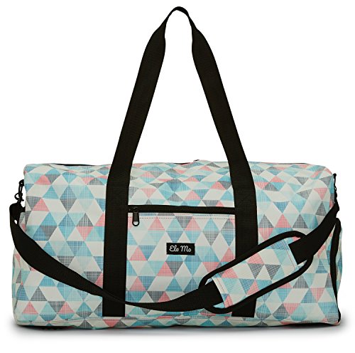 Elegante bolso deportivo Ela Mo, bolsa de viaje con compartiment para zapatos, maletín de mano de 38 l, Weekender, unisex, en 6 diseños de moda, color Pastel Shades, tamaño large