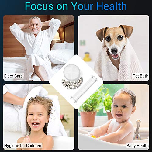 Elegear Alcachofa de Ducha con Filtro Iónico, Filtración de 3 capas Cabezal de Ducha Mano de Alta Presión para Suavizar Agua Dura &Protejer piel y cabello con Elemento de Filtro Reemplazable Elegear Alcachofa de Ducha con Filtro Iónico, Filtración de 3 capas Cabezal de Ducha Mano de Alta Presión para Suavizar Agua Dura &Protejer piel y cabello con Elemento de Filtro Reemplazable