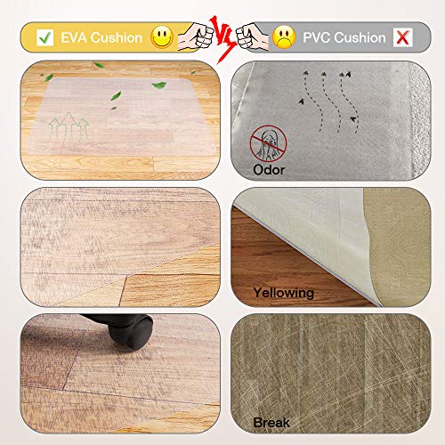Elegear Alfombra Proteger Suelo, Alfombra de Silla EVA, Estera de Silla sin PBA,0,14 * 90 * 120cm Elegear Alfombra Proteger Suelo, Alfombra de Silla EVA, Estera de Silla sin PBA,0,14 * 90 * 120cm