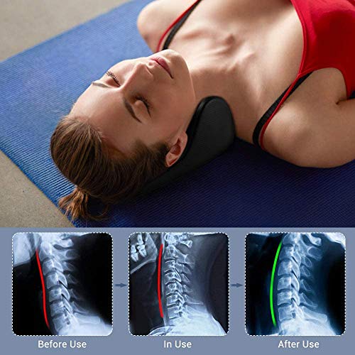 Elegear Almohadas para Cuello Masaje, Almohada Cervical Ergonómica Almohada de Relajación para Cuello y Hombro Masajeador para Cabeza Cuello para Tensión Muscular, Alivia el Dolor