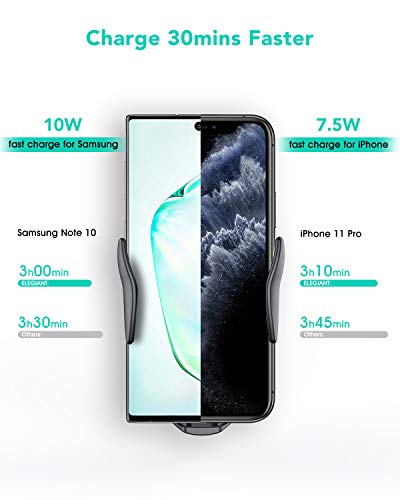 ELEGIANT Cargador Inalámbrico Rápido Coche 10W Qi con Soporte de Carga Inductivo 2 en 1 Sostenedor para Celular Móvil con Ventilador de para iPhone XS/XR/X / 8/8 + Samsung S9 / S8 y Otros Qi ELEGIANT Cargador Inalámbrico Rápido Coche 10W Qi con Soporte de Carga Inductivo 2 en 1 Sostenedor para Celular Móvil con Ventilador de para iPhone XS/XR/X / 8/8 + Samsung S9 / S8 y Otros Qi