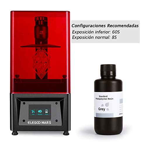 ELEGOO LCD UV 405nm 3D Resina Rápida para LCD Impresora 3D 1000g Fotopolímero Resina Gris ELEGOO LCD UV 405nm 3D Resina Rápida para LCD Impresora 3D 1000g Fotopolímero Resina Gris