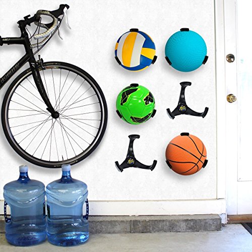 ELEOPTION Soporte de pared para pelotas de baloncesto, fútbol, voleibol, fútbol americano