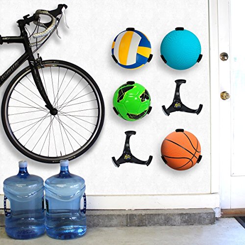 ELEOPTION Soporte de pared para pelotas de baloncesto, fútbol, voleibol, fútbol americano ELEOPTION Soporte de pared para pelotas de baloncesto, fútbol, voleibol, fútbol americano