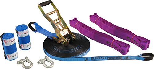 Elephant Slacklines 8ABD.209.T025.S2 Banda de Slackline, 24.8 M, Unisex-Adult, Azul