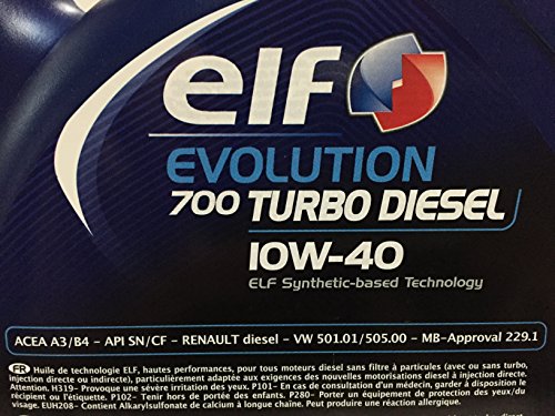 ELF ELTD10405 Evol. 700 Turbo Diesel 10W40 5L, Autre