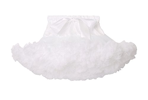 Elfin-Lore Niñas Falda Tutú Princesa de Tul 2-4 Años Ballet Danza Enaguas Carnaval Boda Disfraces Blanco - S