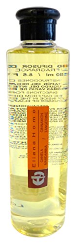 Eliana Home Liquido para difusor de 250 ml Canela Mandarina, Aceites Esenciales aromatizados, Naranja, 4.50x4.50x18.70 cm Eliana Home Liquido para difusor de 250 ml Canela Mandarina, Aceites Esenciales aromatizados, Naranja, 4.50x4.50x18.70 cm