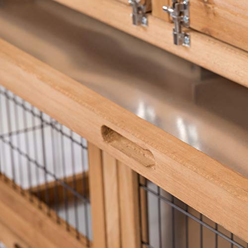 ELIGHTRY Conejeras Madera de Exterior Gallineros Jaula para Conejos Gallinas Cobayas Hamster Animales PequeƱos con 2 Pisos 91,5x45x81cm XTL0001hbgn ELIGHTRY Conejeras Madera de Exterior Gallineros Jaula para Conejos Gallinas Cobayas Hamster Animales PequeƱos con 2 Pisos 91,5x45x81cm XTL0001hbgn
