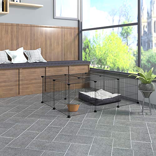 ELIGHTRY DIY Parque para Mascotas Jaula Perros Conejos Hámster Cobaya de Malla Metálica Valla para Animales Pequeños Ajustable Rejilla 109x74x39cm Negro XCWWL0003sz ELIGHTRY DIY Parque para Mascotas Jaula Perros Conejos Hámster Cobaya de Malla Metálica Valla para Animales Pequeños Ajustable Rejilla 109x74x39cm Negro XCWWL0003sz