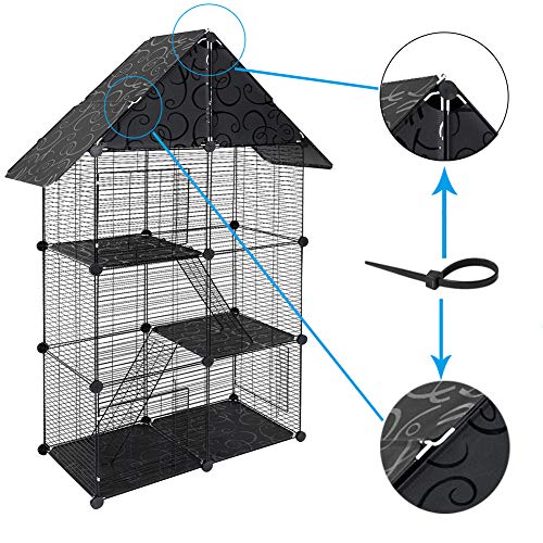 ELIGHTRY DIY Parque para Mascotas Jaula Perros Conejos Hámster Cobaya de Malla Metálica Valla para Animales Pequeños Ajustable Rejilla 75x39x145cm Negro XCWWL0006sz ELIGHTRY DIY Parque para Mascotas Jaula Perros Conejos Hámster Cobaya de Malla Metálica Valla para Animales Pequeños Ajustable Rejilla 75x39x145cm Negro XCWWL0006sz