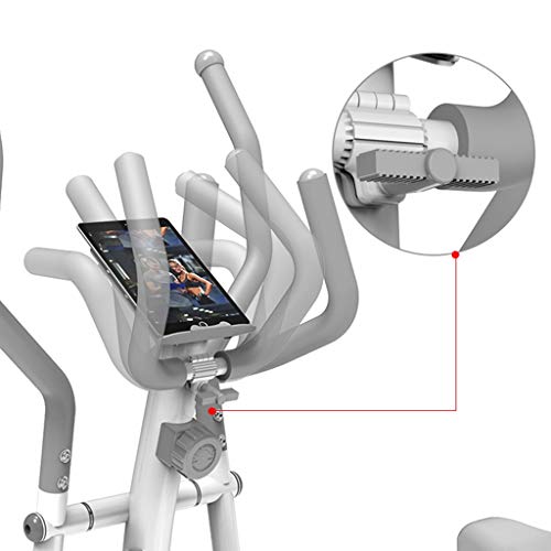 Elípticas Bicicleta estática Vertical con Resistencia magnética de 8 Niveles para Gimnasio en casa Interior Monitoreo del Ritmo cardíaco del Entrenador (Color : Blanco, Size : 99 * 50 * 150cm)