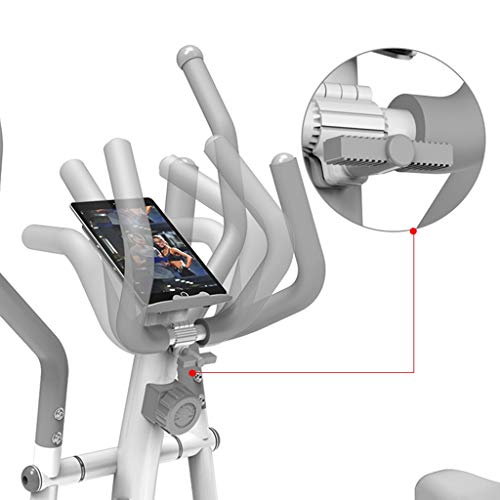 Elípticas Bicicleta estática Vertical con Resistencia magnética de 8 Niveles para Gimnasio en casa Interior Monitoreo del Ritmo cardíaco del Entrenador (Color : Blanco, Size : 99 * 50 * 150cm)