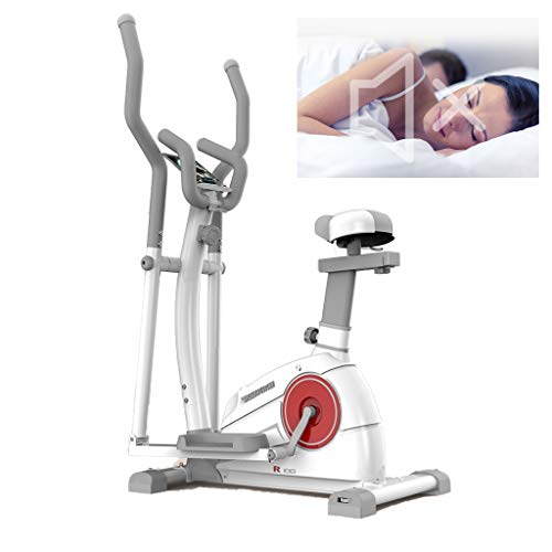 Elípticas Bicicleta estática Vertical con Resistencia magnética de 8 Niveles para Gimnasio en casa Interior Monitoreo del Ritmo cardíaco del Entrenador (Color : Blanco, Size : 99 * 50 * 150cm)