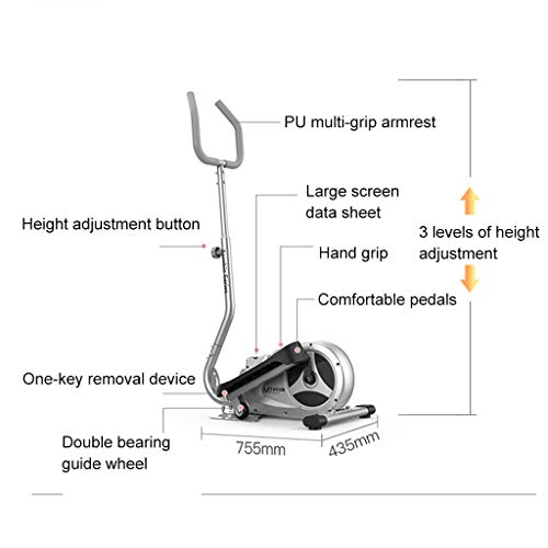 Elípticas Escalera De Fitness Interior Entrenador Entrenador Fitness En Casa Ajuste De Resistencia De 8 Velocidades Adecuado para Varias Alturas Cojinete 120 Kg