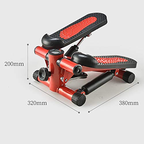 Elípticas Máquina de Paso del hogar Pequeña Estufa Equipo de Ejercicios Multifuncional in situ Pisar el pie for Evitar la instalación de la máquina trepadora. (Color : Red, Size : 32 * 38 * 20cm)