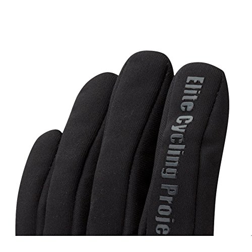 Elite Cycling Project Malmo Guantes de Ciclismo de Invierno Impermeables, Hombre, Negro, Medium