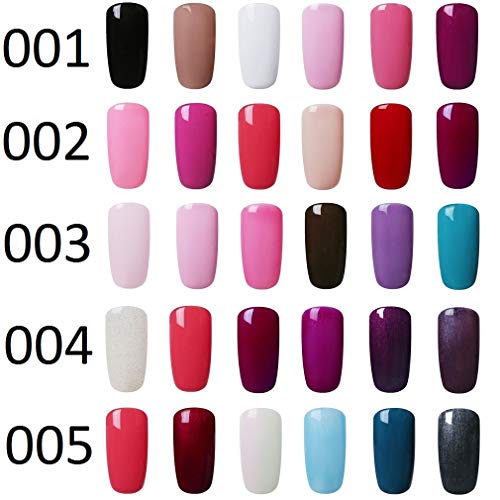 Elite99 Esmaltes Semipermanentes de Uñas en Gel UV LED, 6pcs Kit de Esmaltes de Uñas en Gel Soak Off 002 Elite99 Esmaltes Semipermanentes de Uñas en Gel UV LED, 6pcs Kit de Esmaltes de Uñas en Gel Soak Off 002