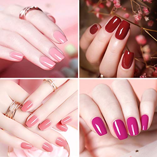 Elite99 Esmaltes Semipermanentes de Uñas en Gel UV LED, 6pcs Kit de Esmaltes de Uñas en Gel Soak Off 002 Elite99 Esmaltes Semipermanentes de Uñas en Gel UV LED, 6pcs Kit de Esmaltes de Uñas en Gel Soak Off 002