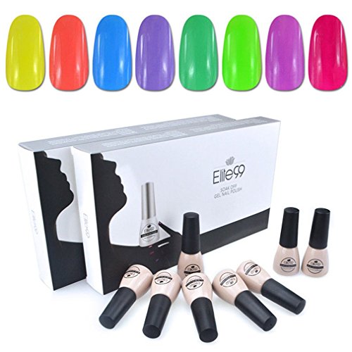 Elite99 Kit UƱas de Gel Esmalte Semipermanente 8pcs Colore Gel Coat Shellac Laca Soak Off Top Coat Base Coat UV LED Manicura Arte 7ml-C002 Elite99 Kit UƱas de Gel Esmalte Semipermanente 8pcs Colore Gel Coat Shellac Laca Soak Off Top Coat Base Coat UV LED Manicura Arte 7ml-C002