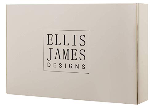 Ellis James Designs Estuche Organizador de Joyas de Viaje Elegante Bolso con Exterior Acolchado y Acolchado para protección - Mantiene Sus aretes, Collares y Otros Tesoros Seguros - Negro