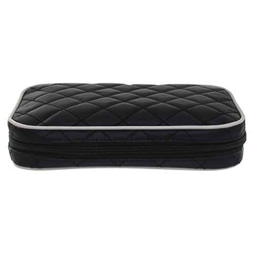Ellis James Designs Estuche Organizador de Joyas de Viaje Elegante Bolso con Exterior Acolchado y Acolchado para protección - Mantiene Sus aretes, Collares y Otros Tesoros Seguros - Negro Ellis James Designs Estuche Organizador de Joyas de Viaje Elegante Bolso con Exterior Acolchado y Acolchado para protección - Mantiene Sus aretes, Collares y Otros Tesoros Seguros - Negro