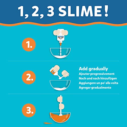 Elmer's Kit Iniciación Slime con pegamento transparente, barras con purpurina y solución activadora líquido mágico , 8 unidades