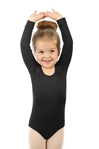 elowel | Leotardo |Gimnasia-Ballet Traje Deportivo para Nina | Manga Larga | Suave y Elastico | Tamaño: 6-8 Años | Color: Negro elowel | Leotardo |Gimnasia-Ballet Traje Deportivo para Nina | Manga Larga | Suave y Elastico | Tamaño: 6-8 Años | Color: Negro