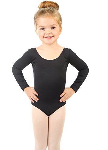 elowel | Leotardo |Gimnasia-Ballet Traje Deportivo para Nina | Manga Larga | Suave y Elastico | Tamaño: 6-8 Años | Color: Negro elowel | Leotardo |Gimnasia-Ballet Traje Deportivo para Nina | Manga Larga | Suave y Elastico | Tamaño: 6-8 Años | Color: Negro