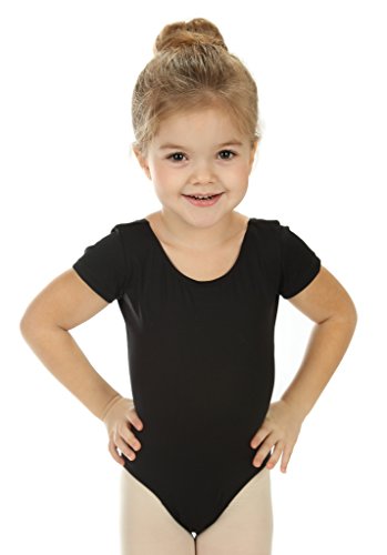 elowel | Leotardo | Traje Deportivo para Nina | Manga Corta | Sin Falda | Material Suave y Elastico | Tamaño: 4-6 Años | Color: Negro elowel | Leotardo | Traje Deportivo para Nina | Manga Corta | Sin Falda | Material Suave y Elastico | Tamaño: 4-6 Años | Color: Negro