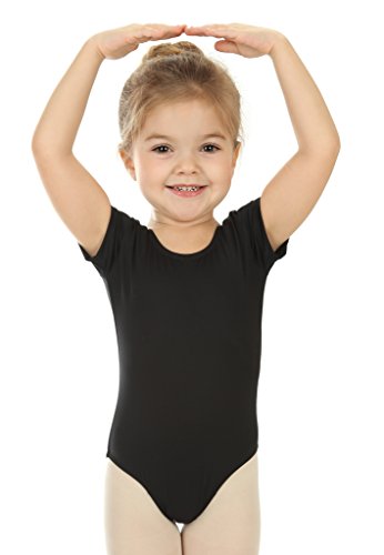 elowel | Leotardo | Traje Deportivo para Nina | Manga Corta | Sin Falda | Material Suave y Elastico | Tamaño: 4-6 Años | Color: Negro elowel | Leotardo | Traje Deportivo para Nina | Manga Corta | Sin Falda | Material Suave y Elastico | Tamaño: 4-6 Años | Color: Negro