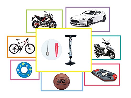 EM BIKE Bomba Inflador de Suelo Portátil con Manómetro Profesional para Válvulas Presta y Schrader Alta Presión (160 PSI/ 11 Bar) EM BIKE Bomba Inflador de Suelo Portátil con Manómetro Profesional para Válvulas Presta y Schrader Alta Presión (160 PSI/ 11 Bar)