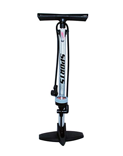 EM BIKE Bomba Inflador de Suelo Portátil con Manómetro Profesional para Válvulas Presta y Schrader Alta Presión (160 PSI/ 11 Bar) EM BIKE Bomba Inflador de Suelo Portátil con Manómetro Profesional para Válvulas Presta y Schrader Alta Presión (160 PSI/ 11 Bar)