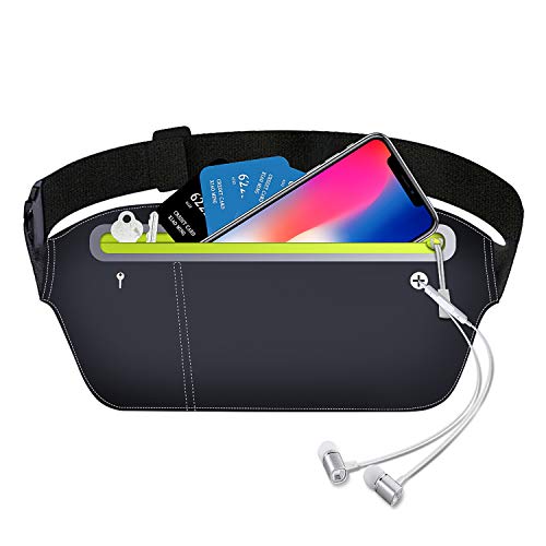 EMIUP Riñonera Running Deportiva,Riñonera Cinturón Running Impermeable Bolsillos con Cierre Cremallera,Tiras Reflectantes y Tiras Ajustables para Deportes al Aire Libre(Negro) EMIUP Riñonera Running Deportiva,Riñonera Cinturón Running Impermeable Bolsillos con Cierre Cremallera,Tiras Reflectantes y Tiras Ajustables para Deportes al Aire Libre(Negro)