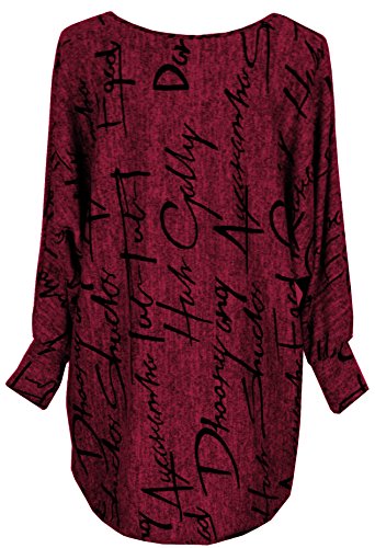 Emma & Giovanni - Oversize Top Manga Larga Loose Fit - Mujer (L-XL, Bordeaux) Emma & Giovanni - Oversize Top Manga Larga Loose Fit - Mujer (L-XL, Bordeaux)